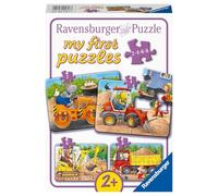 Ravensburger- Tiere Animali in Cantiere - 2/4/6/8 Pezzi, Colore Bianco, 05717