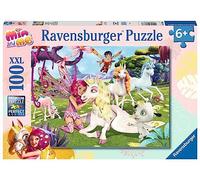 Ravensburger- Elefant,Tiger Vero Unicorno - 100 Pezzi XXL Mia And Me Puzzle per Bambini a Partire dai 6 Anni, Colore Giallo, 13388