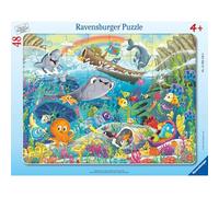 Ravensburger - Puzzle per bambini - Puzzle con cornice 30-48 pezzi - Amici degli oceani - Ragazza o ragazzo dai 4 anni - Puzzle di alta qualità - Cartone spesso e resistente - 12004156