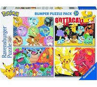 Ravensburger - Puzzle Pokémon, Collezione Bumper Pack 4X100, 4 Puzzle da 100 Pezzi, Età Raccomandata 5+ Anni