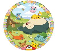 Ravensburger - Puzzle Pokémon Round per Adulti, 500 Pezzi, Collezione Circolare,