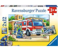 Ravensburger Puzzle - Polizia e Vigili del Fuoco, 2x12 pezzi - 1 pz.