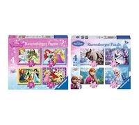 Ravensburger - Puzzle Princesse Disney, Collezione 4 in a Box, 4 puzzle da 12-16-20-24 Pezzi, Età Raccomandata 3+ Anni & Puzzle Disney Frozen, Collezione 4 in a Box, 4 puzzle da 12-16-20-24 Pezzi