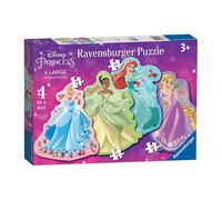 Ravensburger Puzzle Principesse Disney Princess, Puzzle Shaped 4 in a Box