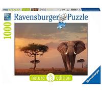 Ravensburger Puzzle, Puzzle 1000 Pezzi, Elefante del Masai Mara, Puzzle per Adulti, Nature Edition, Puzzle Paesaggi, Puzzle Ravensburger - Stampa di Alta Qualità