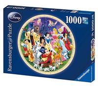 Ravensburger Puzzle, Puzzle 1000 Pezzi, Personaggi Disney, Puzzle per Adulti, Formato Rotondo, Puzzle Disney, Puzzle Stampa di Alta qualità