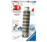 RAVENSBURGER - 3D PUZZLE MINI TORRE DI PISA, 54 PEZZI, 8 ANNI