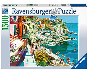 Ravensburger - Puzzle Romanticismo alle Cinque Terre per Adulti e Ragazzi, 1500 Pezzi, Idea Regalo per Lei o Lui, 80x60 cm