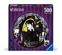 RAVENSBURGER - PUZZLE ROTONDO MERCOLEDì ADDAMS, ROUND PUZZLE 500 PEZZI, PUZZLE ADULTI