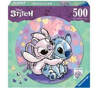 Ravensburger - Puzzle Rotondo Stitch, Round Puzzle 500 Pezzi, Puzzle Adulti