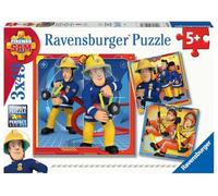 Ravensburger - Puzzle 3x49 Pompiere Sam - Per aiuto - 40-99 Pezzi