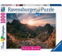 Ravensburger - puzzle sierra de tramuntana, indonesia, collezione beautiful mountains, 1000 pezzi, puzzle adulti
