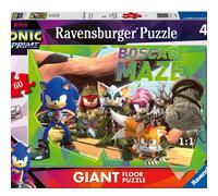 RAVENSBURGER - PUZZLE SONIC, COLLEZIONE 60 GIANT PAVIMENTO, 60 PEZZI, ETà RACCOMANDATA 4+ ANNI