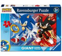Ravensburger - Puzzle Sonic, Puzzle 24 pezzi giant, Puzzle Bambini 3 Anni, 70x50cm