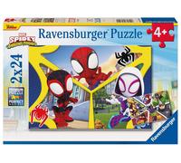 Ravensburger - Puzzle Spidey, Collezione 2x24, 2 Puzzle da 24 Pezzi, Età Raccoma