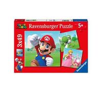 Ravensburger - Puzzle Super Mario, Collezione 3x49, 3 Puzzle da 49 Pezzi, Età Raccomandata 5+ Anni