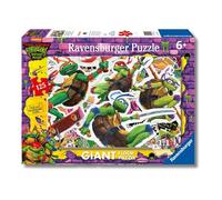 Ravensburger - Puzzle Tartarughe Ninja, Teenage Mutant Ninja Turtles, Collezione Giant Pavimento, Idea Regalo per Bambini 6+ Anni, Gioco Educativo e Stimolante, 125 Pezzi Giganti, 70x50 cm