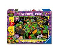 Ravensburger - Puzzle Tartarughe Ninja, Teenage Mutant Ninja Turtles, Collezione Giant Pavimento, Idea Regalo per Bambini 4+ Anni, Gioco Educativo e Stimolante, 60 Pezzi Giganti, 70x50 cm