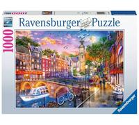 Ravensburger Puzzle - Tramonto su Amsterdam - Puzzle da 1000 pezzi per adulti e bambini dai 14 anni in su, bianco