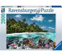 Ravensburger - puzzle un tuffo alle maldive, 2000 pezzi, puzzle adulti