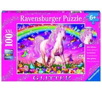 Ravensburger 13927 Cavallo da favola- Puzzle con brillantini da 100 pezzi (XXL)