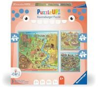 Ravensburger Puzzle UP 12004002 - Storia - 3 puzzle da 100, 121, 144 pezzi da combinare e con un libretto di conoscenze aggiuntivo, puzzle di 6 anni