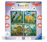 Ravensburger Puzzle UP 12004003 - Dinosauri - 4 puzzle da 25, 36, 42, 56 pezzi da combinare e con un libretto informativo aggiuntivo, per puzzle sui dinosauri dai 4 anni in su