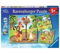 Ravensburger - Puzzle Winnie the Pooh, Collezione 3x49, 3 Puzzle da 49 Pezzi, Età Raccomandata 5+ Anni