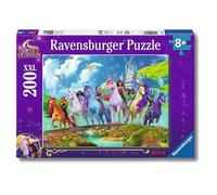 Ravensburger - Puzzle 200 pezzi XXL, Unicorn Academy, Puzzle Bambini 8 pezzi, 49x36cm