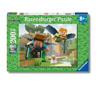 Ravensburger - Puzzle XXL Minecraft | Puzzle 8 Anni in su | Puzzle Bambini da 200 Pezzi in Regalo | Regalo Bambino 8 Anni 49 X 36 Cm | Puzzles
