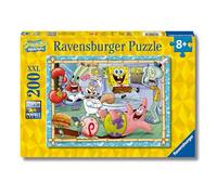 Ravensburger - Puzzle XXL Spongebob | Puzzle 8 Anni In Su | Puzzle Bambini Da 200 Pezzi In Regalo | Regalo Bambino 8 Anni 49 X 36 Cm | Puzzles Ravensburger