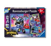 Ravensburger - Puzzle Batwheels - Collezione 3X49 - 3 Puzzle Da 49 Pezzi - Età Raccomandata 5+ Anni