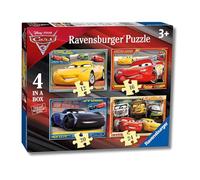 Ravensburger - Puzzle Cars 3, Collezione 4 in a Box, 4 puzzle da 12-16-20-24 Pezzi, Età Raccomandata 3+ Anni