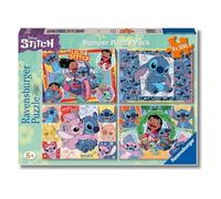 Ravensburger - puzzle stitch, collezione bumper pack 4x100, 4 puzzle da 100 pezzi, età raccomandata 5+ anni