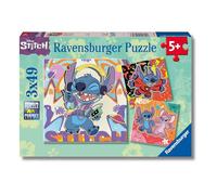 Ravensburger - Puzzle Disney Stitch - Collezione 3X49 - 3 Puzzle Da 49 Pezzi - Età Raccomandata 5+ Anni