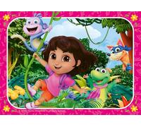 Ravensburger - Puzzles Dora 4 Pack | Puzzle Bambini 3 Anni In Su | Regalo Bimba 3 Anni In Su 72 Pezzi | Puzzle Bambini 19 X 14 Cm | Puzzles Ravensburger