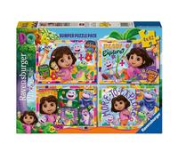 Ravensburger - Puzzles Dora 4 Pack | Puzzle Bambini 4 Anni In Su | Regalo Bambina 4 Anni Femmina E Uomo In Su 42 Pezzi | Puzzle Bambini 36 X 26 Cm | Puzzles Ravensburger