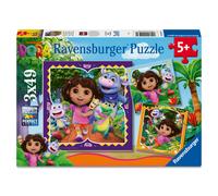Ravensburger - Puzzles Dora Confezioni Da 3 Puzzle Bambini 5 Anni O Più Rega