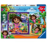 Ravensburger - Puzzles Dora Confezioni Da 3 Puzzle Bambini 5 Anni O Più Rega
