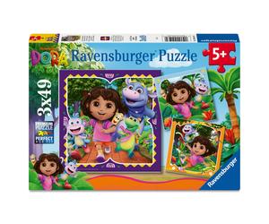 Ravensburger - Puzzles Dora Confezioni Da 3 Puzzle Bambini 5 Anni O Più Rega