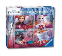 Ravensburger - Puzzle Frozen 2, Collezione 4 in a Box, Idea Regalo per Bambini 3+ Anni, Gioco Educativo e Stimolante, 4 Puzzle 12-16-20-24 Pezzi, 70x50 cm