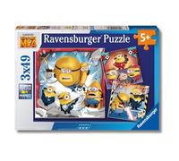 Ravensburger - Puzzle Cattivissimo Me 4, Idea Regalo per Bambini 5+ Anni, Gioco Educativo e Stimolante, 3 Puzzle da 49 Pezzi, 21x21 cm