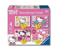 Ravensburger - Puzzle Hello Kitty, Puzzle 4 in a box, 12-16-20-24 pezzi, Puzzle Bambini 3 Anni, 70x50cm