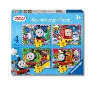Ravensburger - Puzzle Il Trenino Thomas, Collezione 4 in a Box, Idea Regalo per Bambini 3+ Anni, Gioco Educativo e Stimolante, 4 Puzzle 12-16-20-24 Pezzi, 19x14 cm