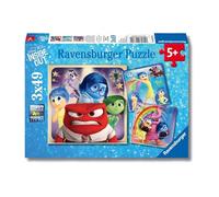 Ravensburger - Inside out 1 Personaggi, Puzzle Bambini 5 Anni, Puzzle 3x49 Pezzi, Regalini fine Festa Compleanno Bambini, Rompicapo 21x21cm