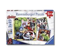 Ravensburger - Puzzle 3x49 I potenti vendicatori - 40-99 Pezzi