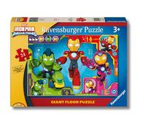 Puzzle iron man & his awesome friends, collezione 24 giant pavimento, 24 pezzi, età raccomandata 3+ anni