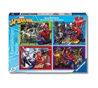 Ravensburger - Puzzles Marvel Spider-Man 4 Pack | Puzzle Bambini 5 Anni In Su | Regalo Bambina 5 Anni E Uomo In Su 100 Pezzi | Puzzle Bambini 36 X 26 Cm | Puzzles Ravensburger
