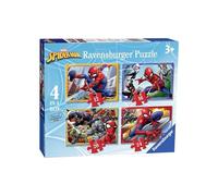 Ravensburger - Puzzle Spiderman, Collezione 4 in a Box, Idea Regalo per Bambini 3+ Anni, Gioco Educativo e Stimolante, 4 Puzzle 12-16-20-24 Pezzi, 19x14 cm