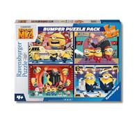 Ravensburger - Puzzle Cattivissimo Me, Collezione Bumper Pack 4X100, Idea Regalo per Bambini 5+ Anni, Gioco Educativo e Stimolante, 4 Puzzle da 100 Pezzi, 36x26 cm